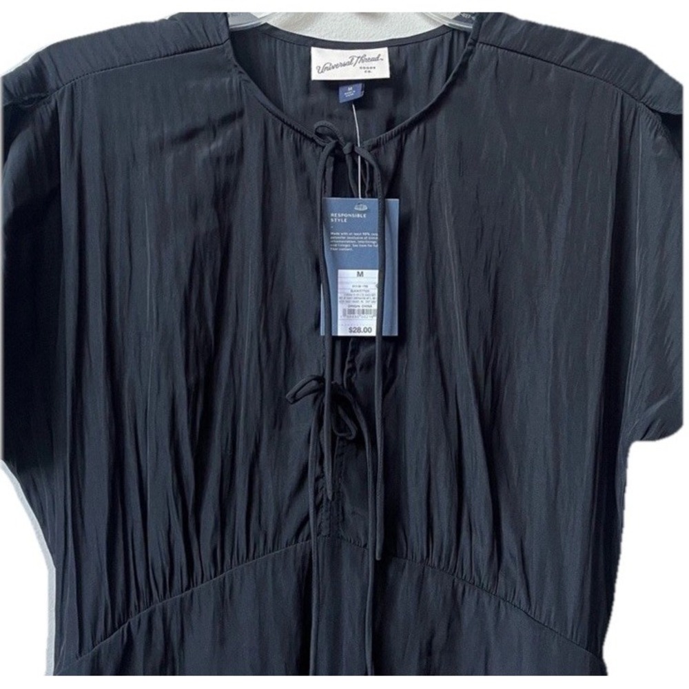 Universal Thread Tie Front Flutter Short Sleeve M… - image 4